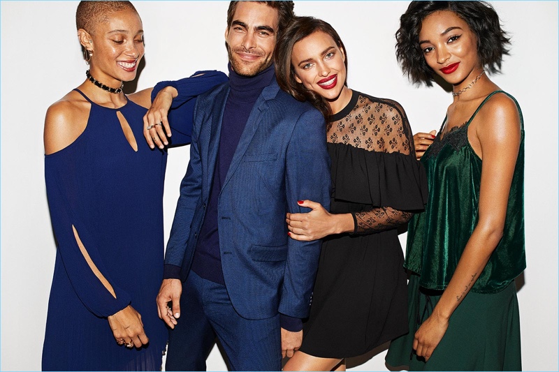 Models Adwoa Aboah, Jon Kortajarena, Irina Shayk, and Jourdan Dunn ring in the holidays with Reserved.