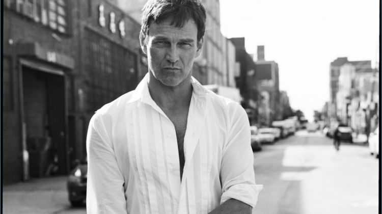 Connecting with The Laterals, Stephen Moyer wears Bottega Veneta.