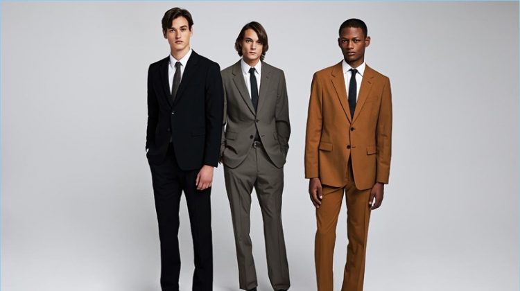 Theory enlists Jegor Venned, Timur Muharemovic, and Lucas Cristino to model its latest suits.