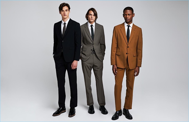 Theory enlists Jegor Venned, Timur Muharemovic, and Lucas Cristino to model its latest suits.