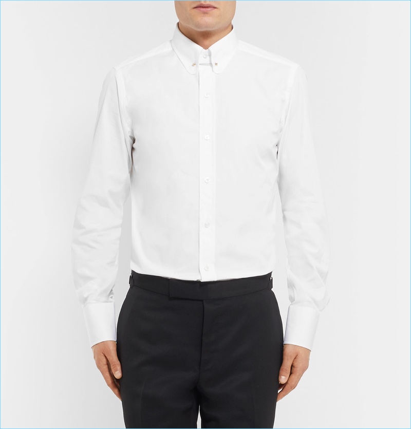 Tom Ford Icon Slim-Fit Rounded Bar Collar Cotton-Poplin Shirt » Shop Tom Ford's Style Rulebook: Exclusive Mr Porter Capsule Collection Tom Ford Icon Slim-Fit Rounded Bar Collar Cotton-Poplin Shirt
