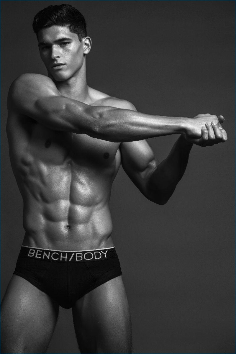Trevor Signorino models BENCH/ Body underwear.