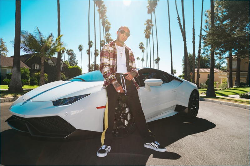 A cool vision, Tyga stars in a campaign for his new boohooMAN collaboration.
