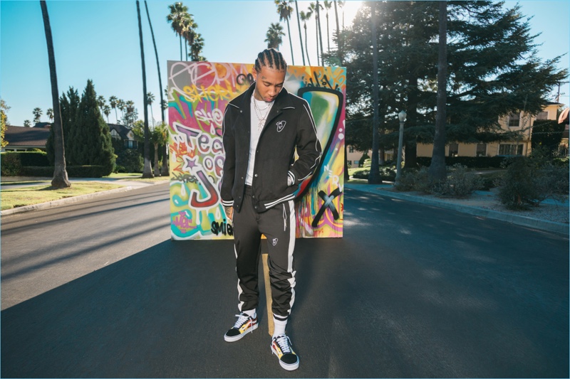 Offering a modern take on the tracksuit, Tyga collaborates with boohooMAN.