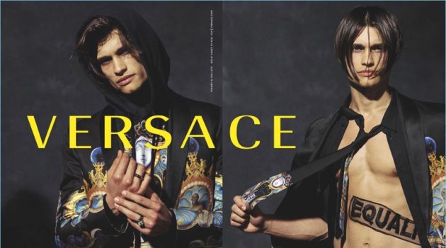 Versace Makes a Statement with Fall '17 Campaign Michael Gioia fronts Versace's fall-winter 2017 campaign.