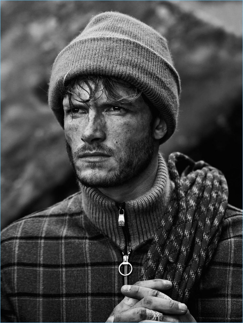 SOLID HOMME cardigan £340; CORNELIANI polo neck £419; BARBOUR hat from a selection