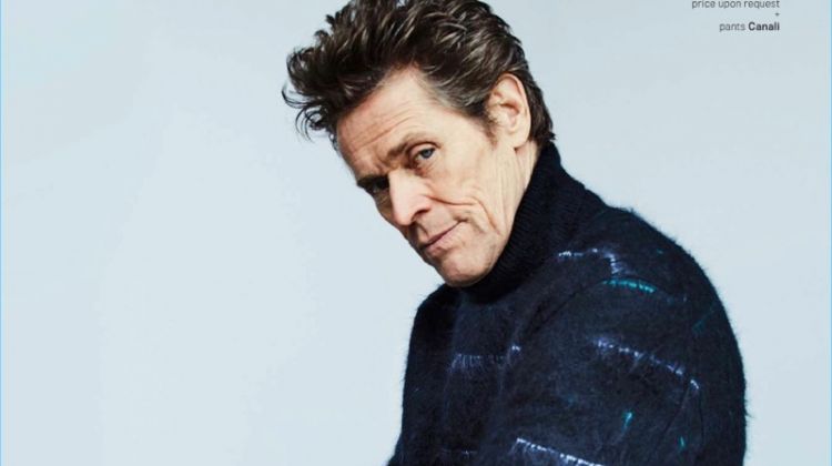 Connecting with GQ Style, Willem Dafoe wears a Dior Home turtleneck with Canali trousers.