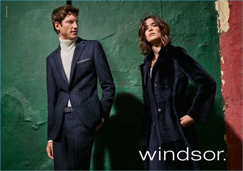 Models Roch Barbot and Alison Nix front Windsor's fall-winter 2017 campaign.
