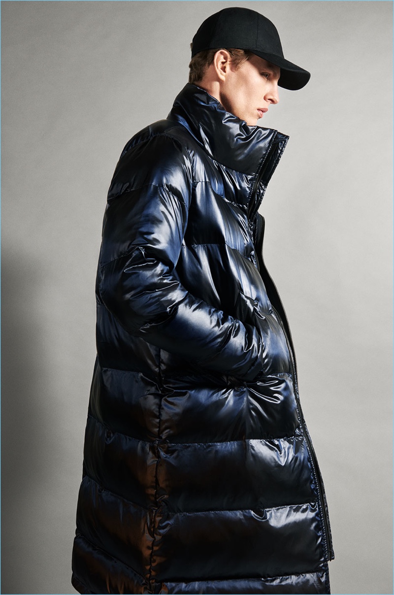 zara black puffer jacket mens