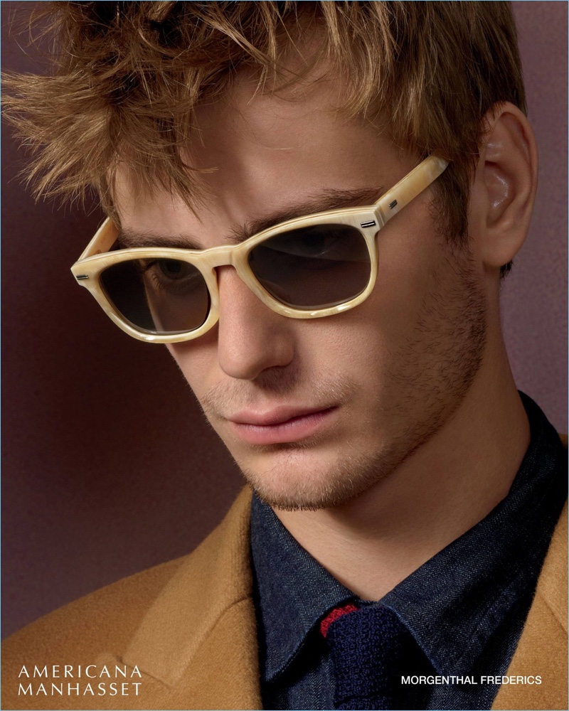 Top model Ben Allen rocks Morgenthal Frederics sunglasses.