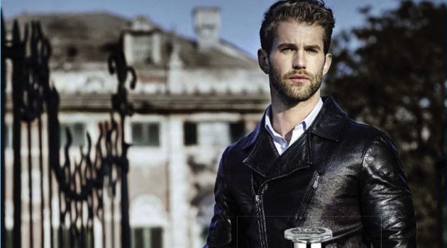 André Hamann Stars in Trussardi Fragrance Campaign Model André Hamann fronts Trussardi's Riflesso fragrance campaign.