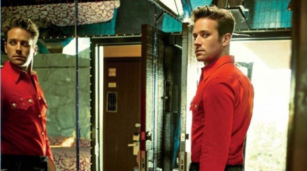 Armie Hammer Sports Trends for GQ Shoot, Talks Indie Move Armie Hammer embraces western style in a shirt and pants by Calvin Klein. He also takes hold of a Stetson cowboy hat and Montblanc watch.