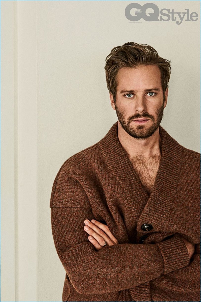 Actor Armie Hammer stars in a photo shoot feature for British GQ Style.