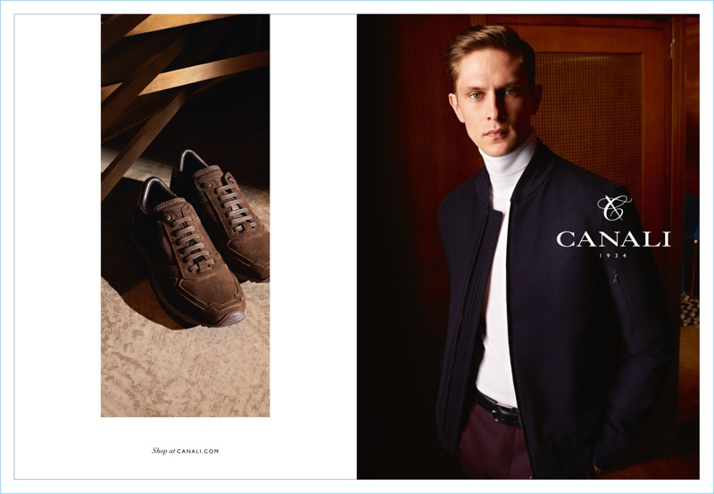 Mathias Lauridsen fronts Canali's fall-winter 2017 campaign.
