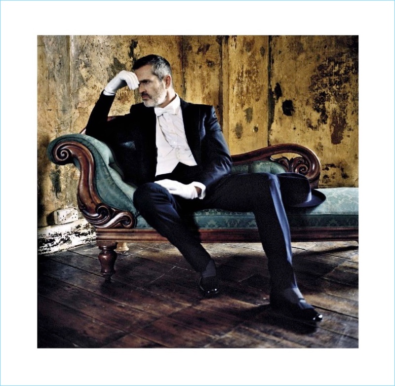 Rupert Everett dons a formal look by Lanvin with Church's dress shoes.