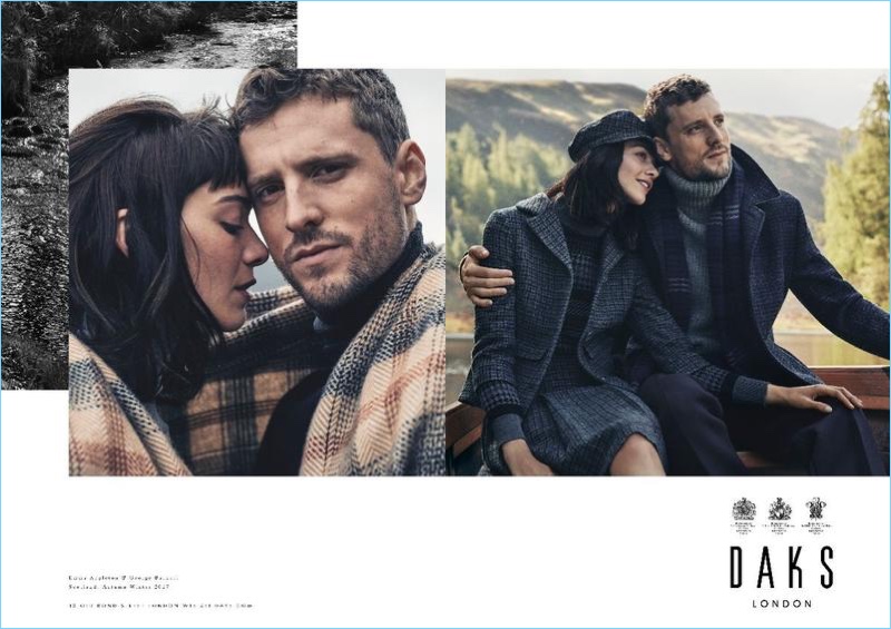 Daks enlists models Emma Appleton and George Barnett as the stars of its fall-winter 2017 campaign.