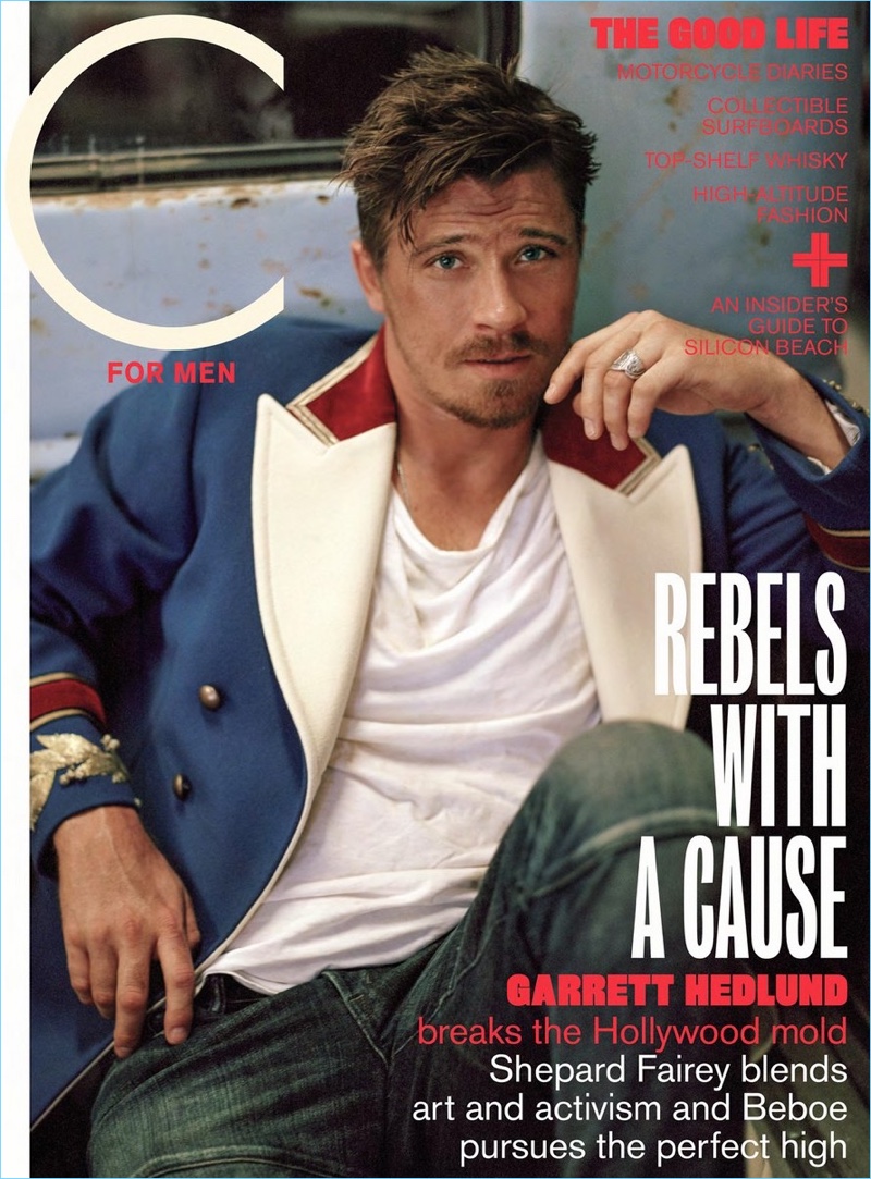 Garrett Hedlund covers C for Men.