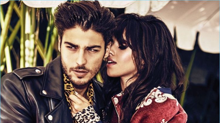 Camila Cabello cozies up to Alessandro Dellisola for Guess' holiday 2017 campaign.
