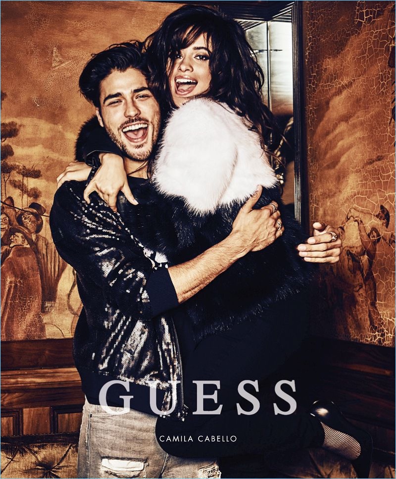 Guess enlists model Alessandro Dellisola and singer Camila Cabello to star in its holiday 2017 campaign.