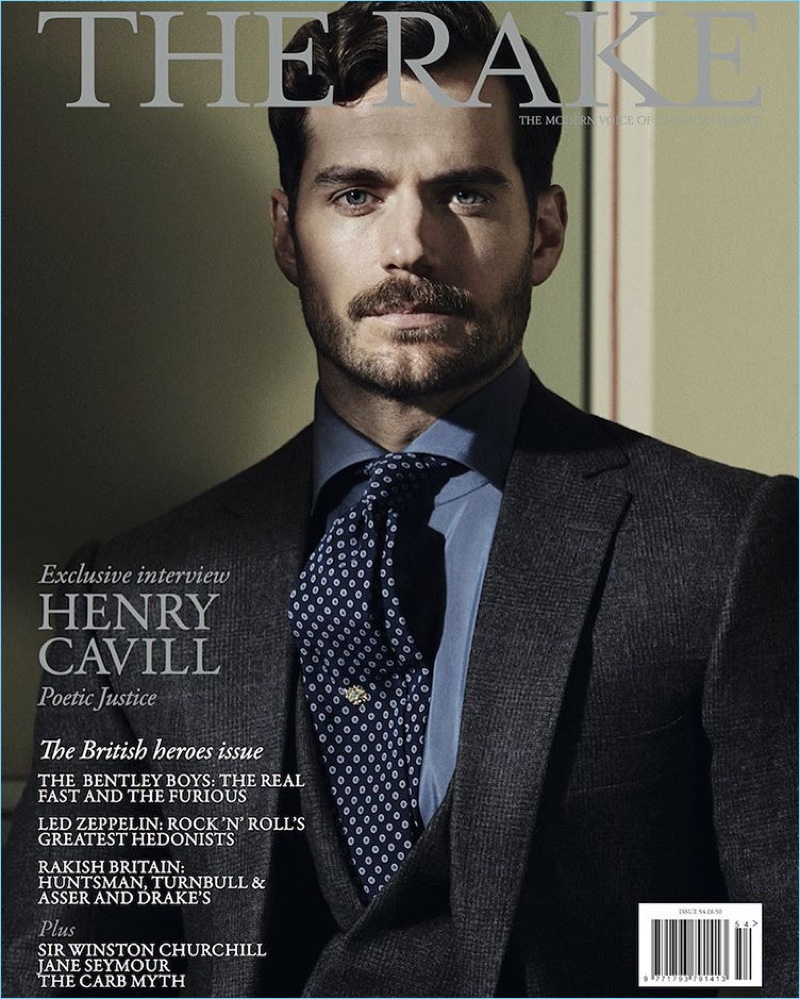 Henry Cavill covers The Rake magazine.