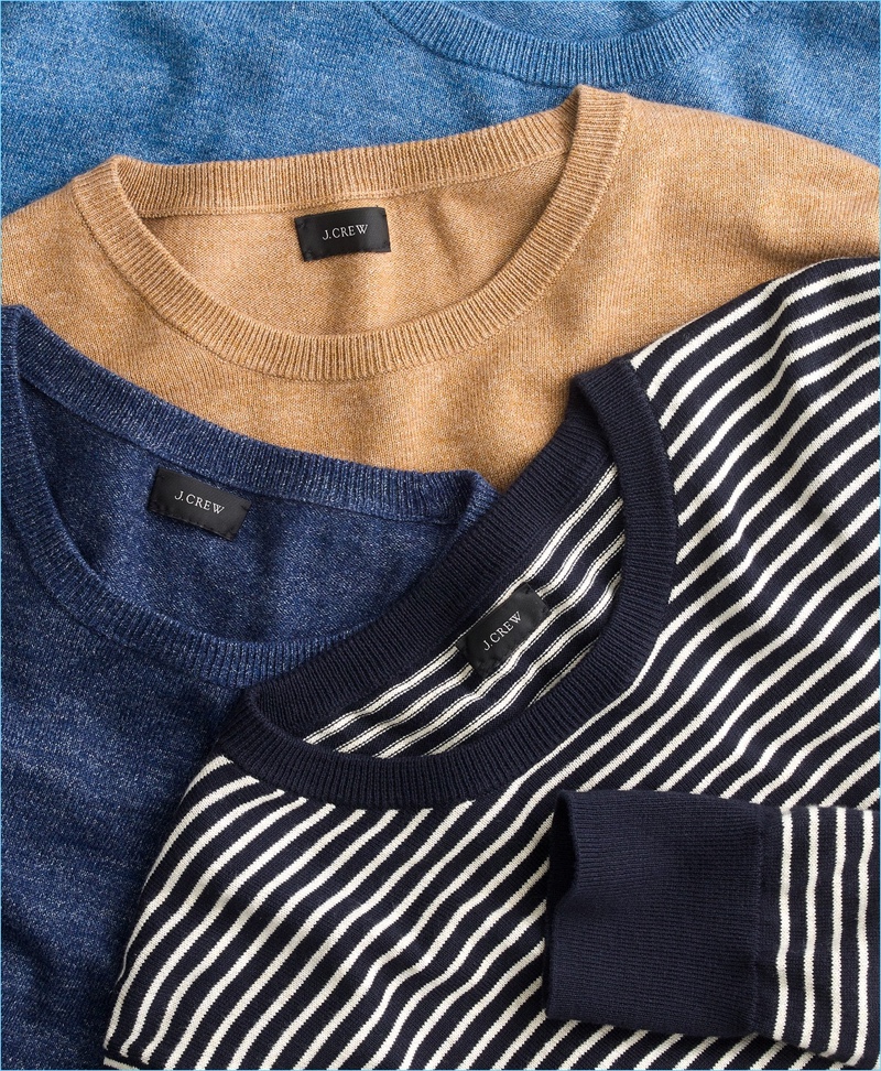 4. Smart Layering: Taking aim at the transition from winter to spring, J.Crew proposes layering with its sweaters.