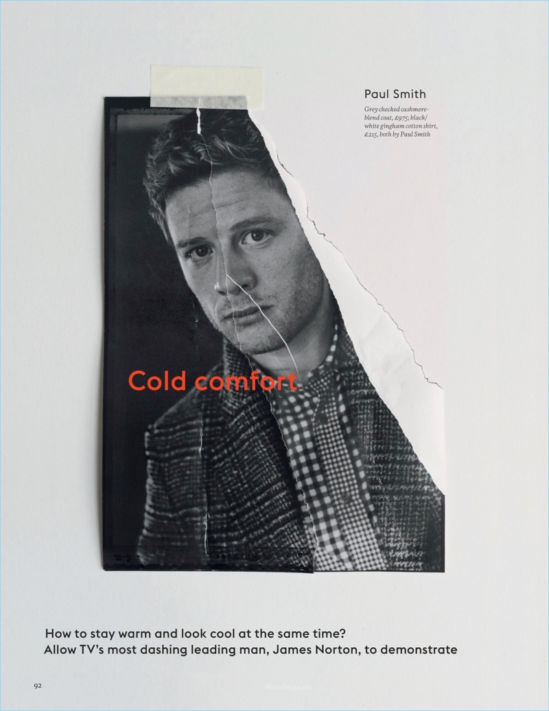 Actor James Norton sports a look by Paul Smith.