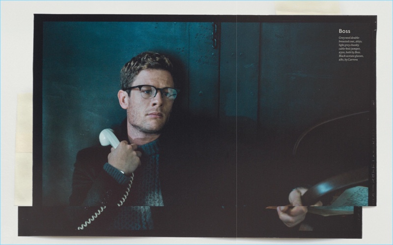 Esquire UK taps James Norton for a fashion shoot that features BOSS.