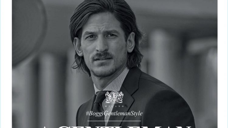 Australian model Jarrod Scott appears in Boggi's fall-winter 2017 campaign.