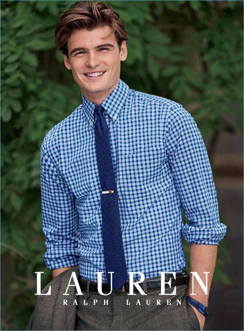 A preppy vision, Garrett Taber connects with Lauren by Ralph Lauren for fall-winter 2017.