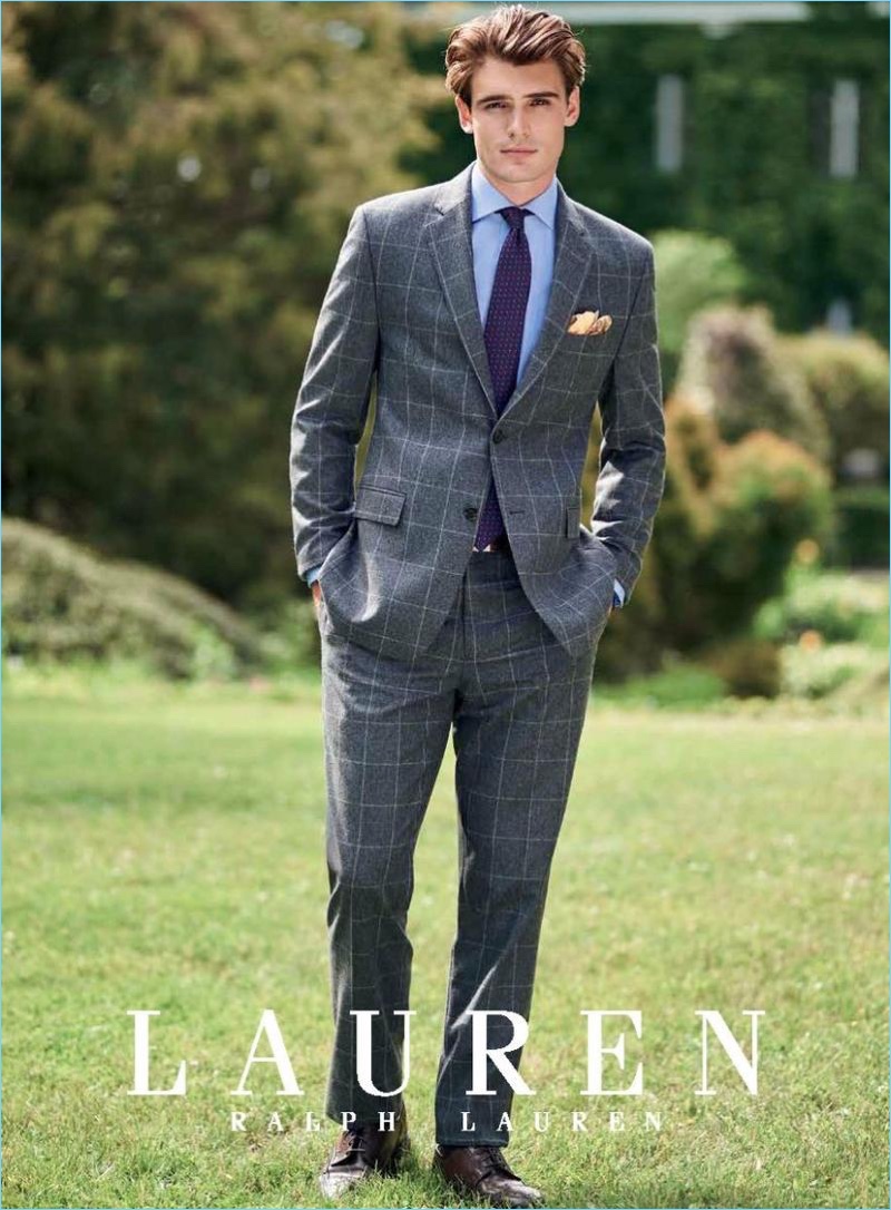 Model Garrett Taber stars in Lauren by Ralph Lauren's fall-winter 2017 campaign.