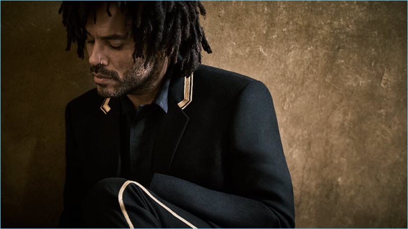 Stealing a quiet moment, Lenny Kravitz wears a Saint Laurent blazer with a Haider Ackermann overshirt. » Lenny Kravitz Poses for Mr Porter, Talks Colin Kaepernick Stealing a quiet moment, Lenny Kravitz wears a Saint Laurent blazer with a Haider Ackermann overshirt.