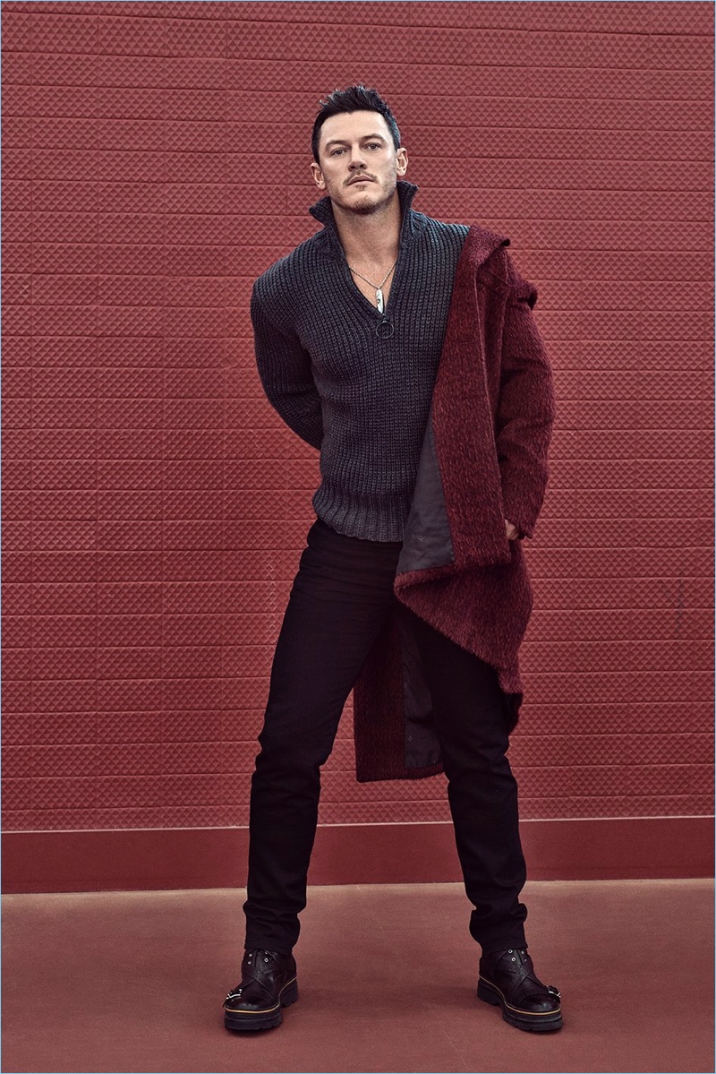 Branislav Simoncik photographs Luke Evans for GQ Portugal.