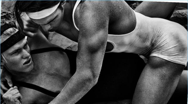 Matthew Terry, Aurélien Muller & David Genat Channel Roman Wrestlers for Man About Town Matthew Terry, Aurélien Muller & David Genat Channel Roman Wrestlers for Man About Town