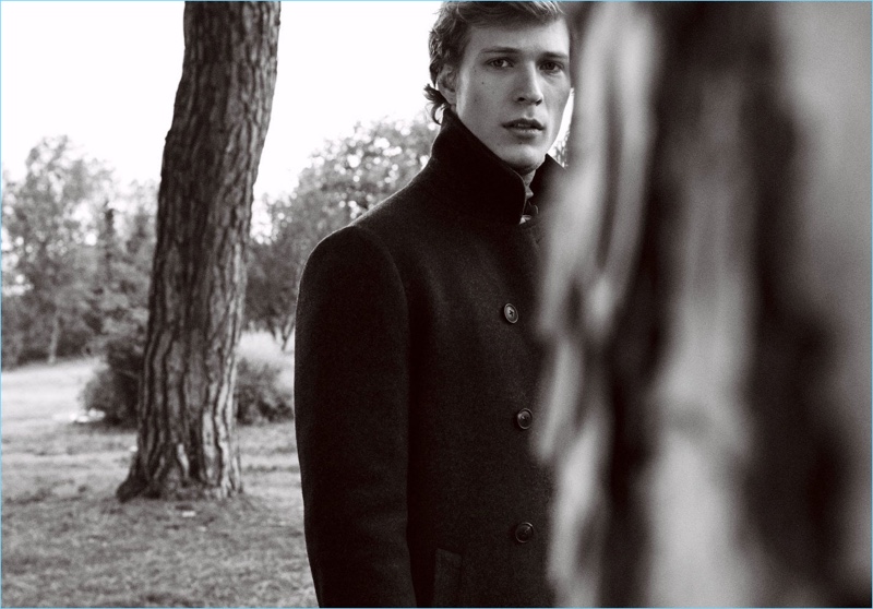 Approaching classic menswear, Sven de Vries wears Massimo Dutti.