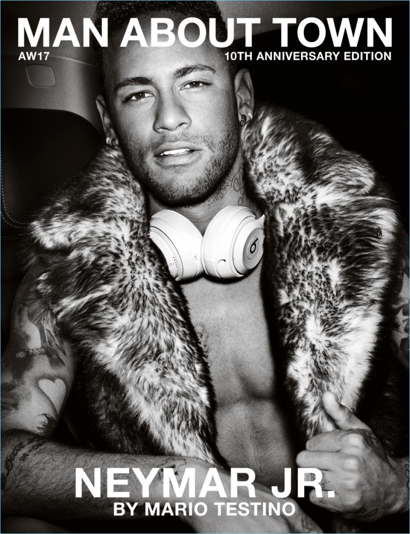 Neymar Jr. 2017 Man About Town Cover » Neymar Jr. Covers Man About Town, Shoots with Mario Testino Neymar Jr. 2017 Man About Town Cover