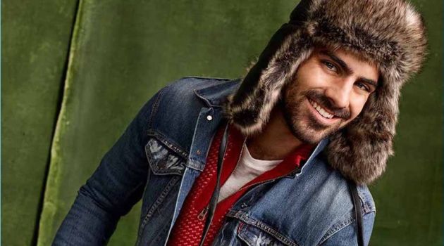 Nyle DiMarco Embraces Rugged Holiday Style for Simons