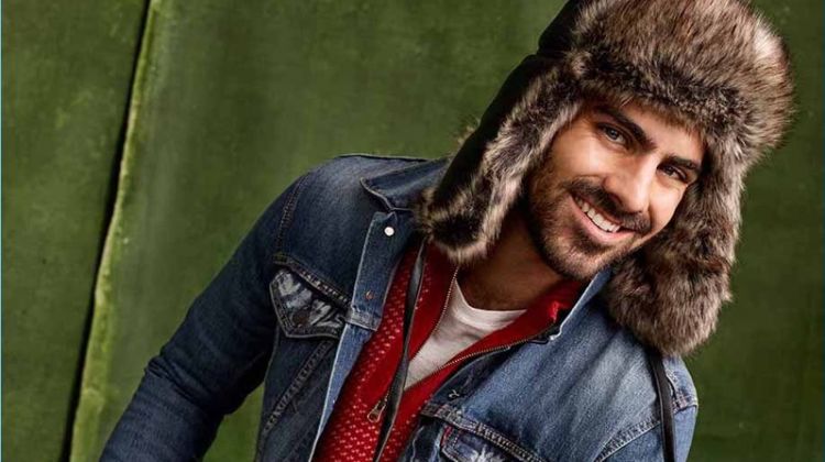 Nyle DiMarco Embraces Rugged Holiday Style for Simons