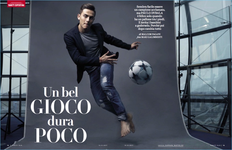 Footballer Paulo Dybala takes to the studio with Vanity Fair Italia.