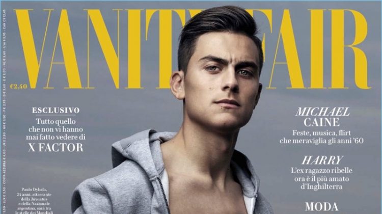 Paulo Dybala covers the December 2017 issue of Vanity Fair Italia.