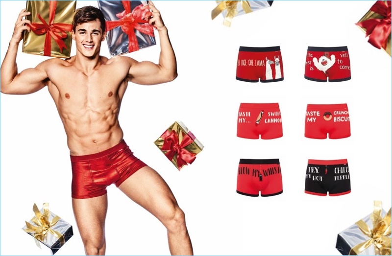 Italian model Pietro Boselli flaunts his abs as he connects with Yamamay for the holiday season.