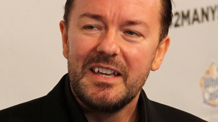 Ricky Gervais at Comedy Central's "Night of Too Many Stars" in 2010.
