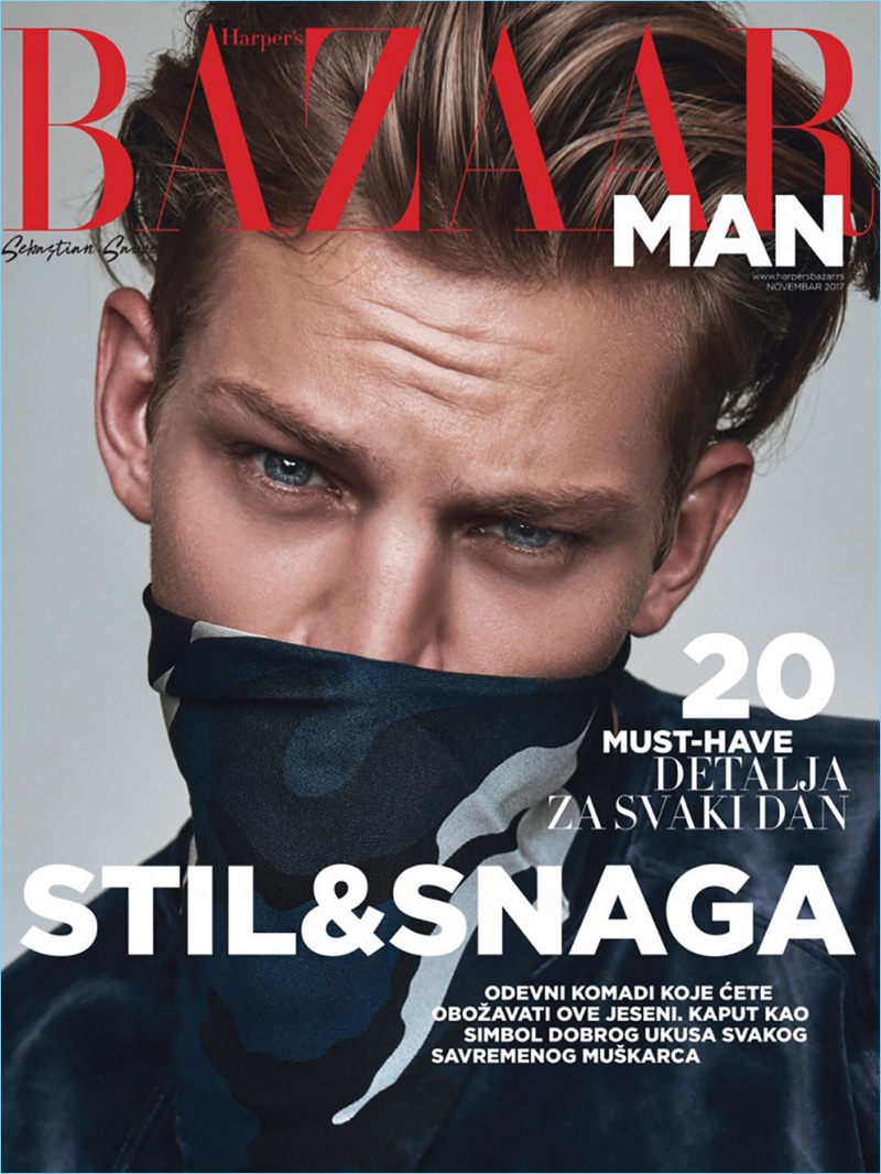 Sebastian Sauve 2017 Cover Photo Shoot Harpers Bazaar Man Serbia 001