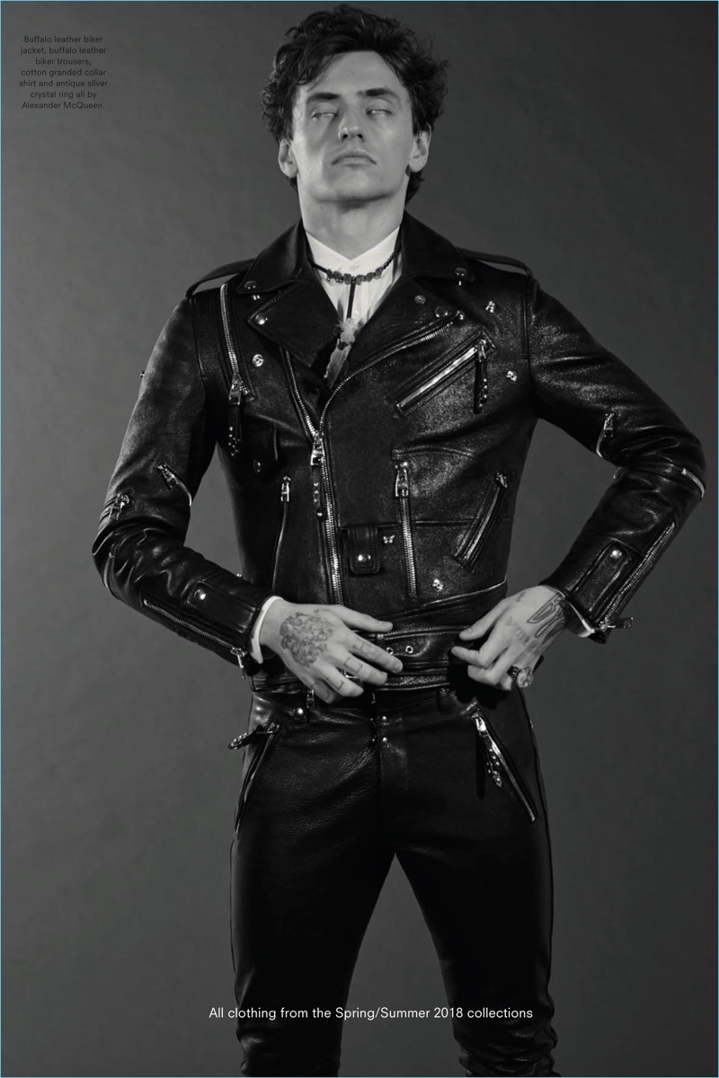 Sergei Polunin Covers Another Man, Rocks Leather Fashions
