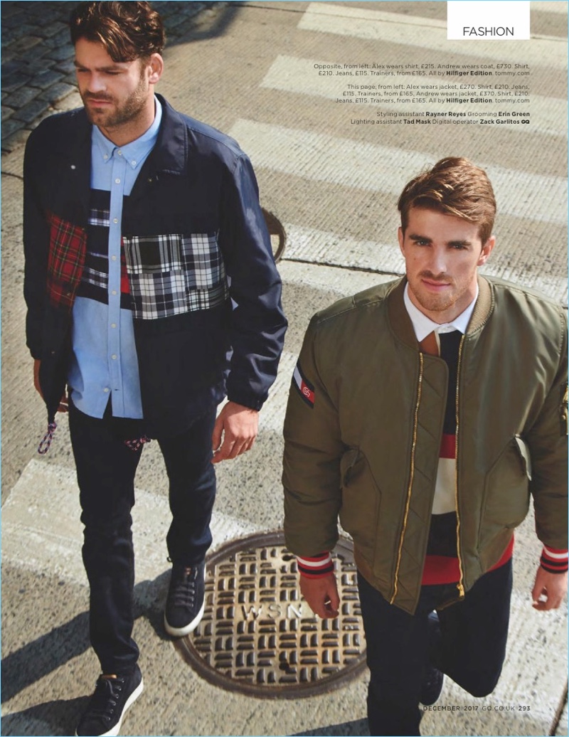 British GQ features The Chainsmokers in a Hilfiger Edition-dedicated fashion spread.