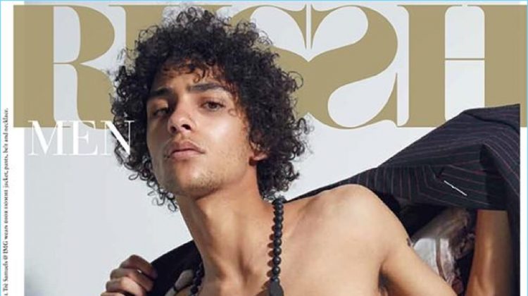 Trè Samuels Models Dior Homme for Russh Men Cover Story