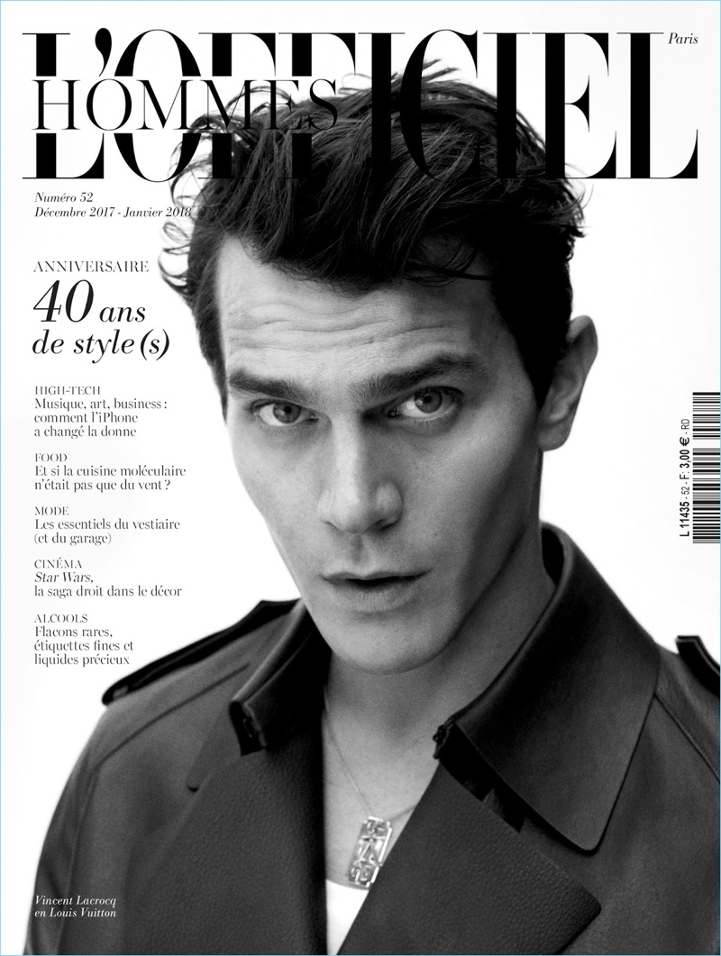 Vincent LaCrocq covers L'Officiel Hommes Paris.