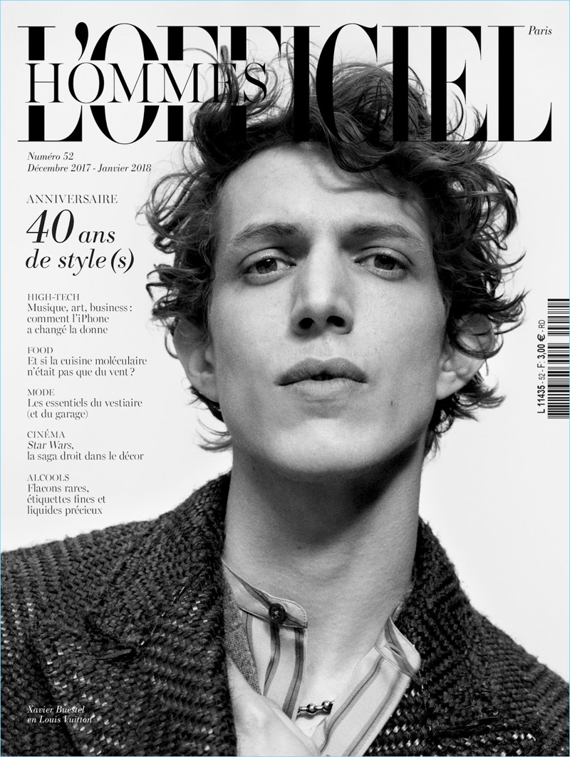 Xavier Buestel covers L'Officiel Hommes Paris.