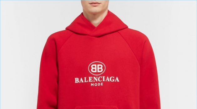Just In: Mr Porter's Exclusive Balenciaga Capsule Collection Balenciaga Oversized Printed Fleece-Back Cotton-Blend Jersey Hoodie