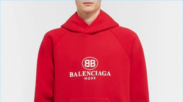 Balenciaga Oversized Printed Fleece-Back Cotton-Blend Jersey Hoodie