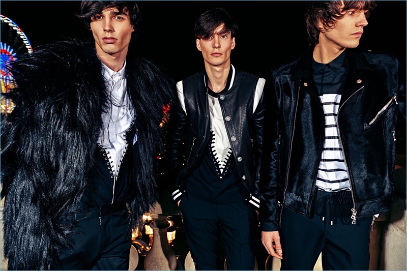 Going glam, Balmain delivers black fur and leather for its pre-fall 2018 men's collection. » Balmain Goes Glam for Rock-Inspired Pre-Fall '18 Collection Going glam, Balmain delivers black fur and leather for its pre-fall 2018 men's collection.